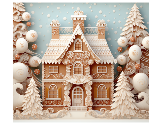 SNOWY GINGERBREAD HOUSE