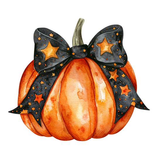 PUMPKIN WITH FESTIVE BOW