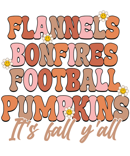 FLANNELS BONFIRES FOOTBALL PUMPKINS