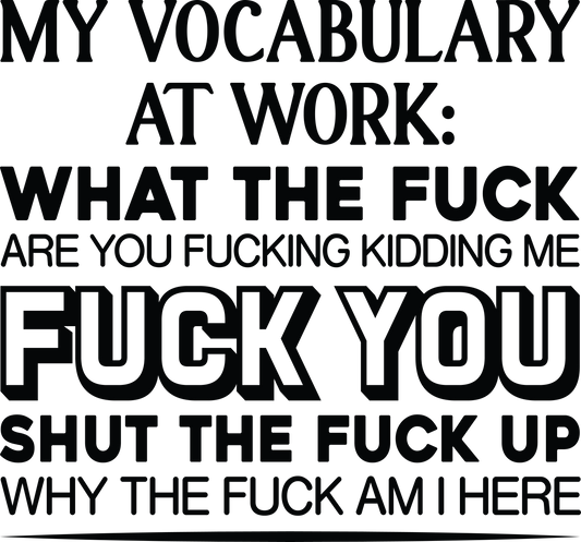 MY VOCABULARY AT WORK