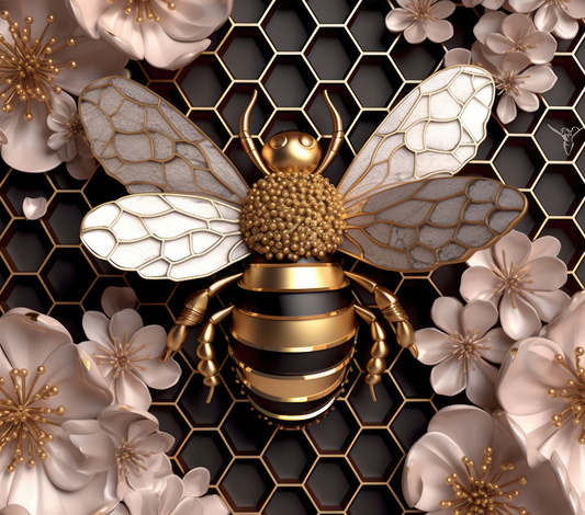 3D BLACK AND GOLD BEE
