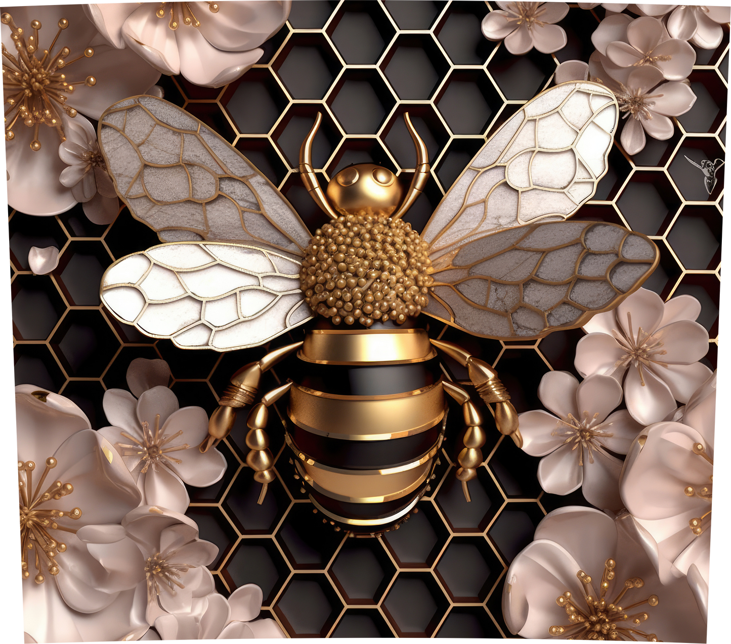 3D BLACK AND GOLD BEE