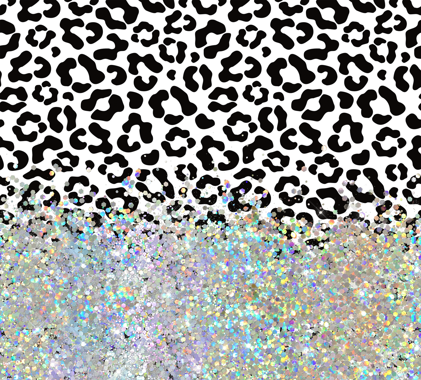 BLACK LEOPARD PRINT GLITTER PEN/CUP COMBO