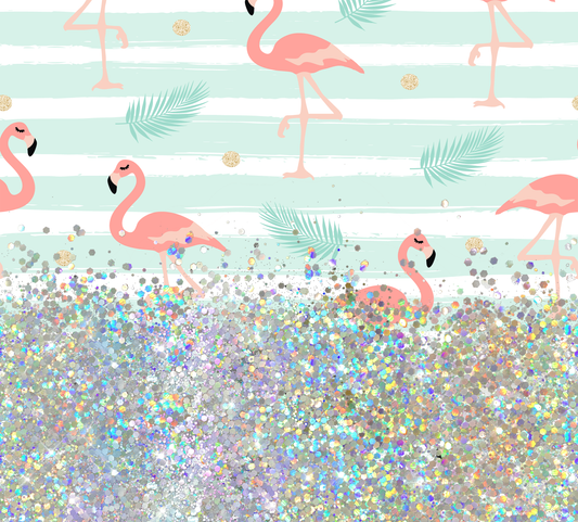 FLAMINGO GLITTER PEN/CUP COMBO