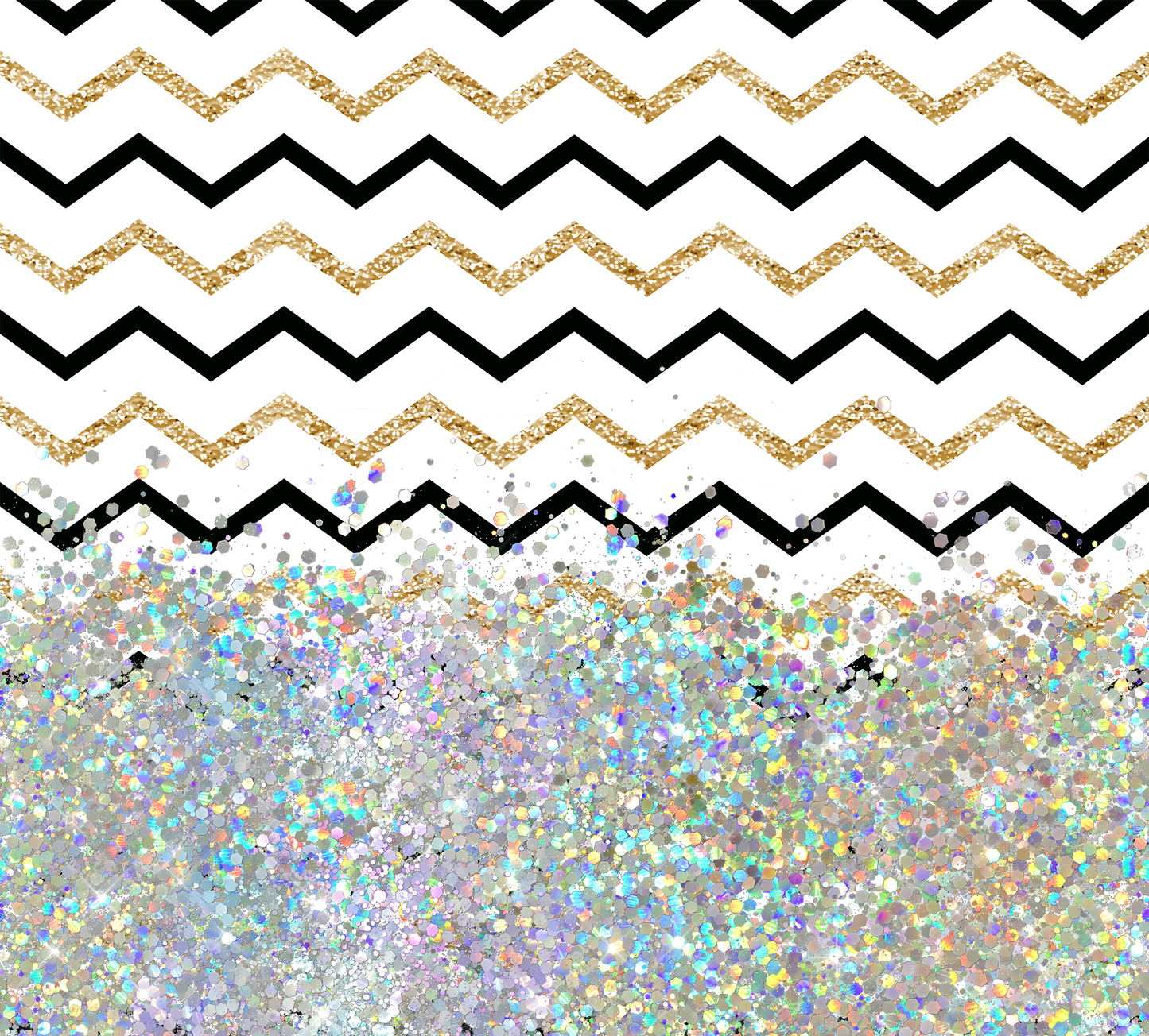 CHEVRON PRINT GLITTER PEN/CUP COMBO