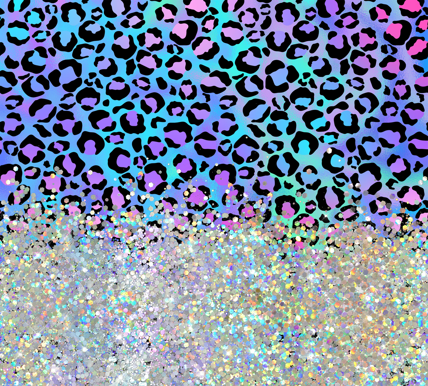 MULTI COLORED ANIMAL PRINT CUP GLITTER PEN/CUP COMBO