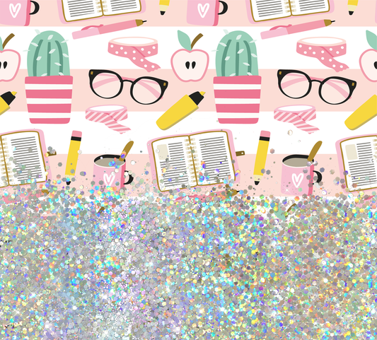 TEACHER GLITTER PEN/CUP COMBO