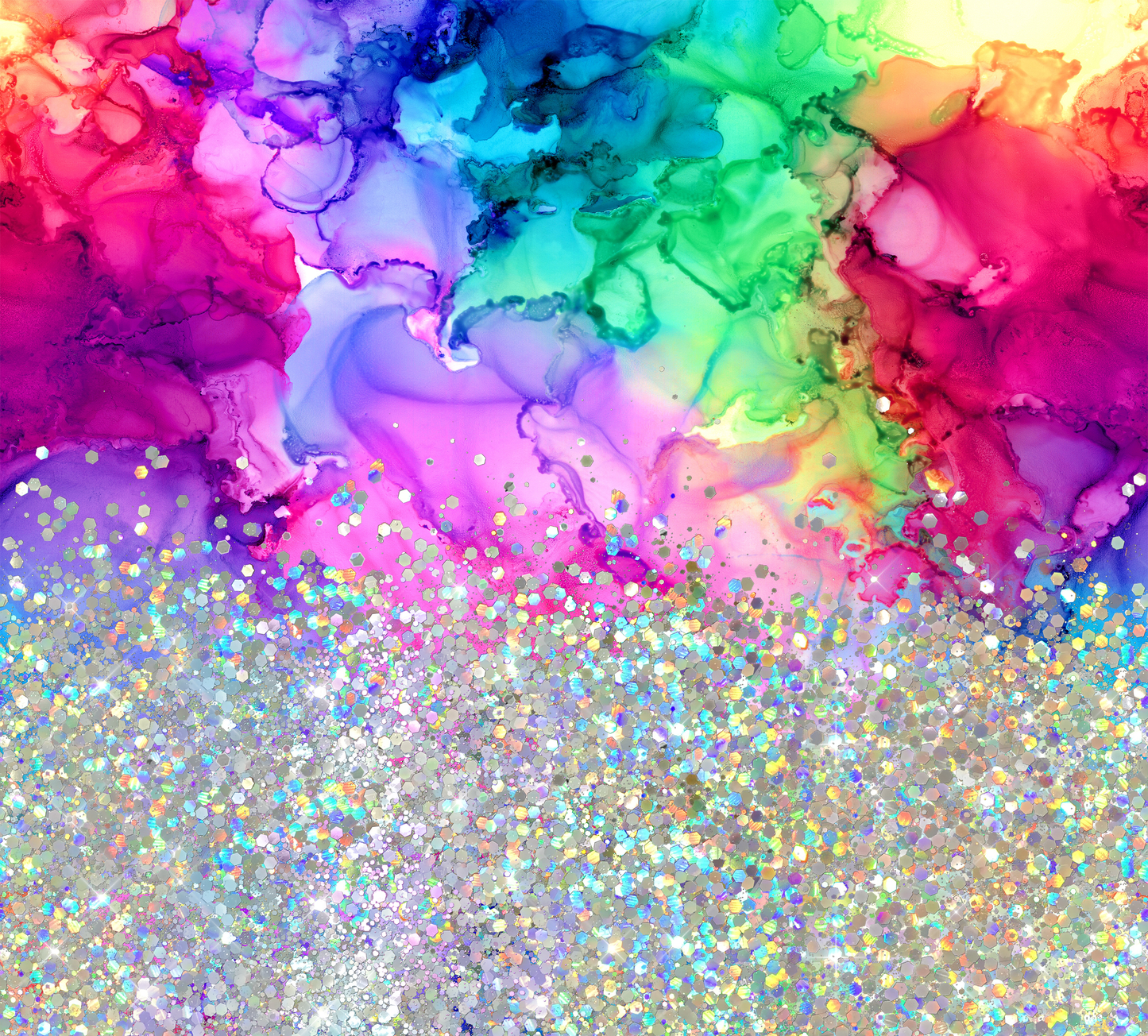 WATERCOLOR PRINT CUP GLITTER PEN/CUP COMBO