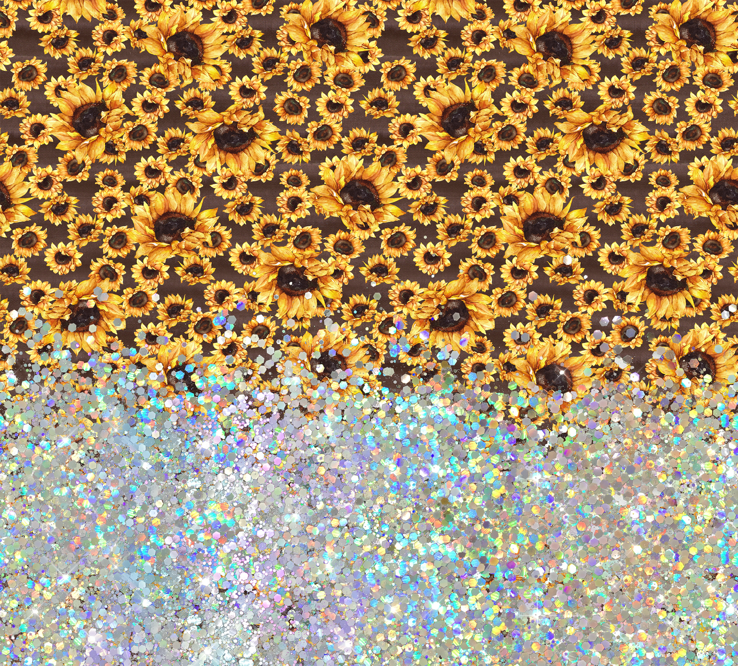SUNFLOWER PRINT CUP GLITTER PEN/CUP COMBO