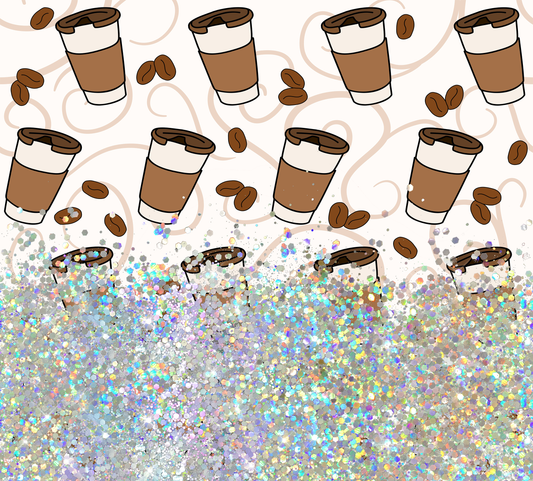 COFFEE CUP GLITTER PEN/CUP COMBO