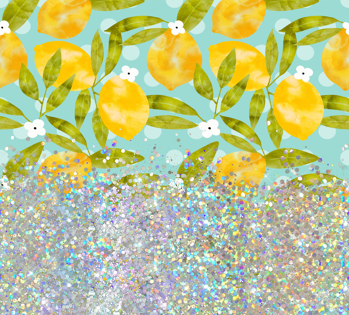 LEMON GLITTER PEN/CUP COMBO
