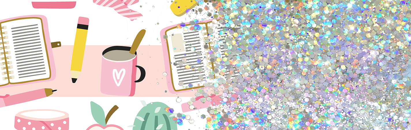 TEACHER GLITTER PEN/CUP COMBO