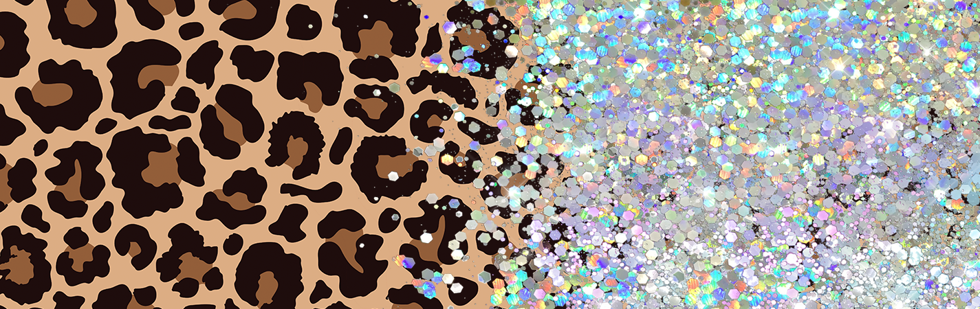 ANIMAL PRINT CUP GLITTER PEN/CUP COMBO