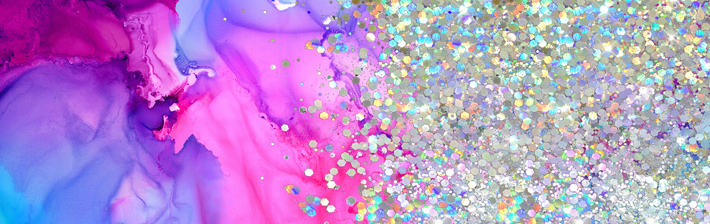 WATERCOLOR PRINT CUP GLITTER PEN/CUP COMBO