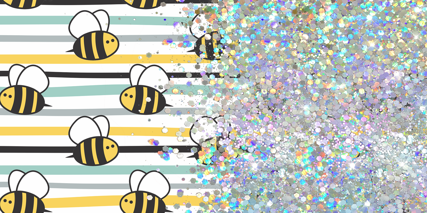 BEE CUP GLITTER PEN/CUP COMBO
