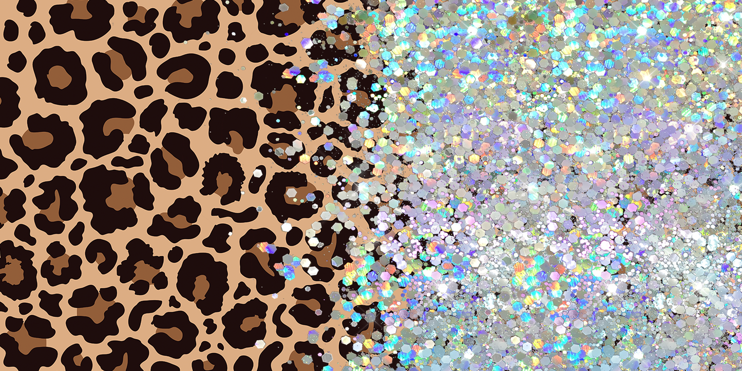 ANIMAL PRINT CUP GLITTER PEN/CUP COMBO