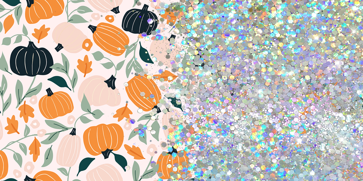 FALL PUMPKIN PRINT CUP GLITTER PEN/CUP COMBO