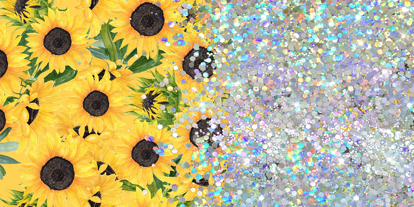 DAISY PRINT CUP GLITTER PEN/CUP COMBO