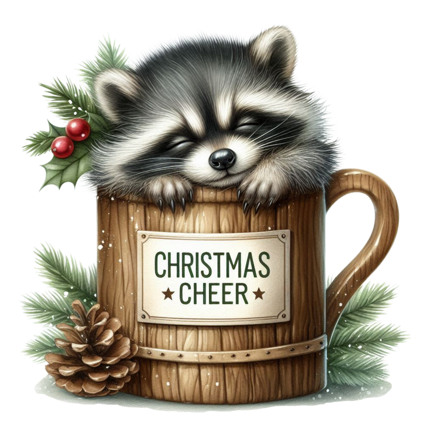 CHRISTMAS CHEER RACCOON