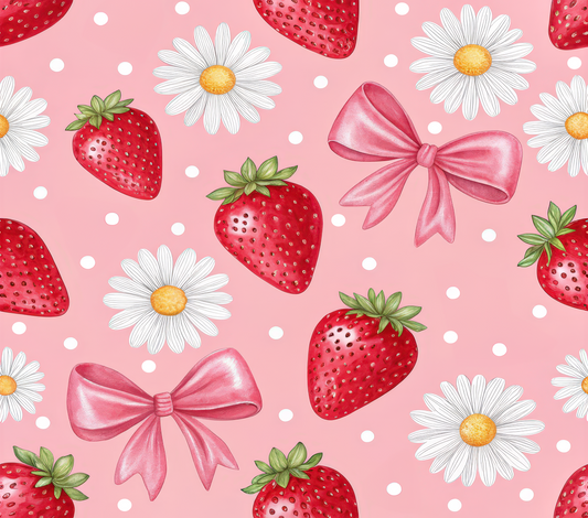 STRAWBERRY SC & BOWS & DAISIES