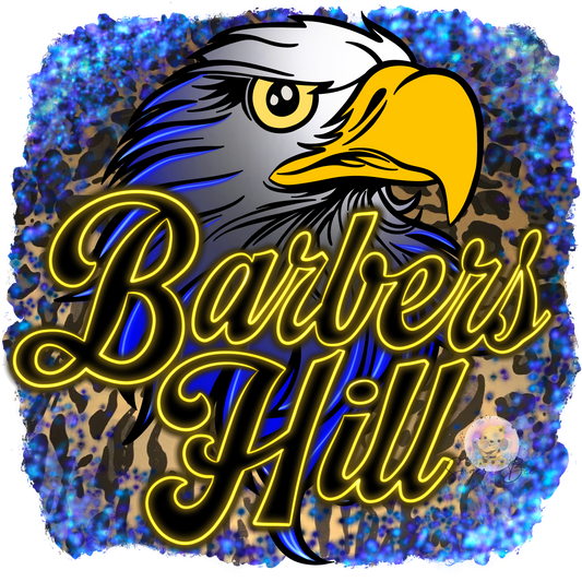 BARBERS HILL LOGO WITH YELLOW OUTLINE