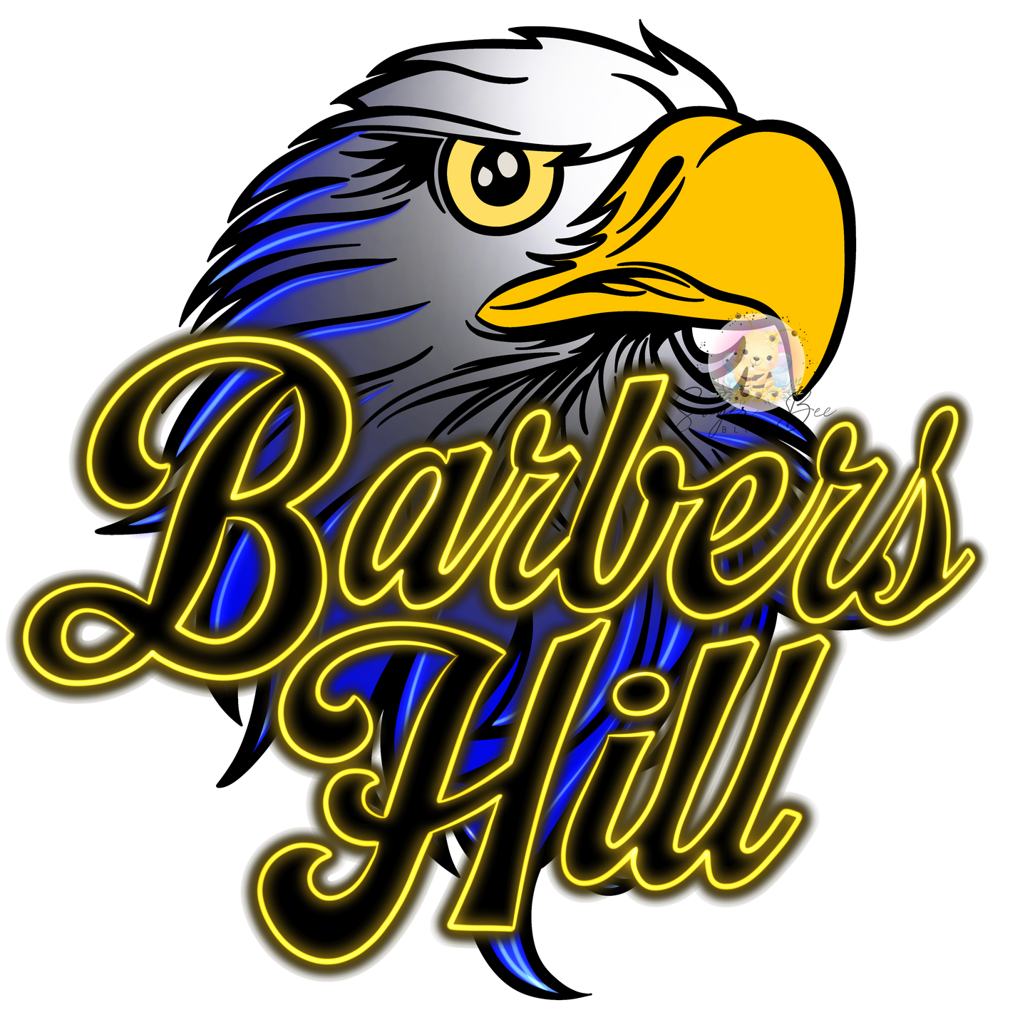 BARBERS HILL LOGO WITH YELLOW OUTLINE