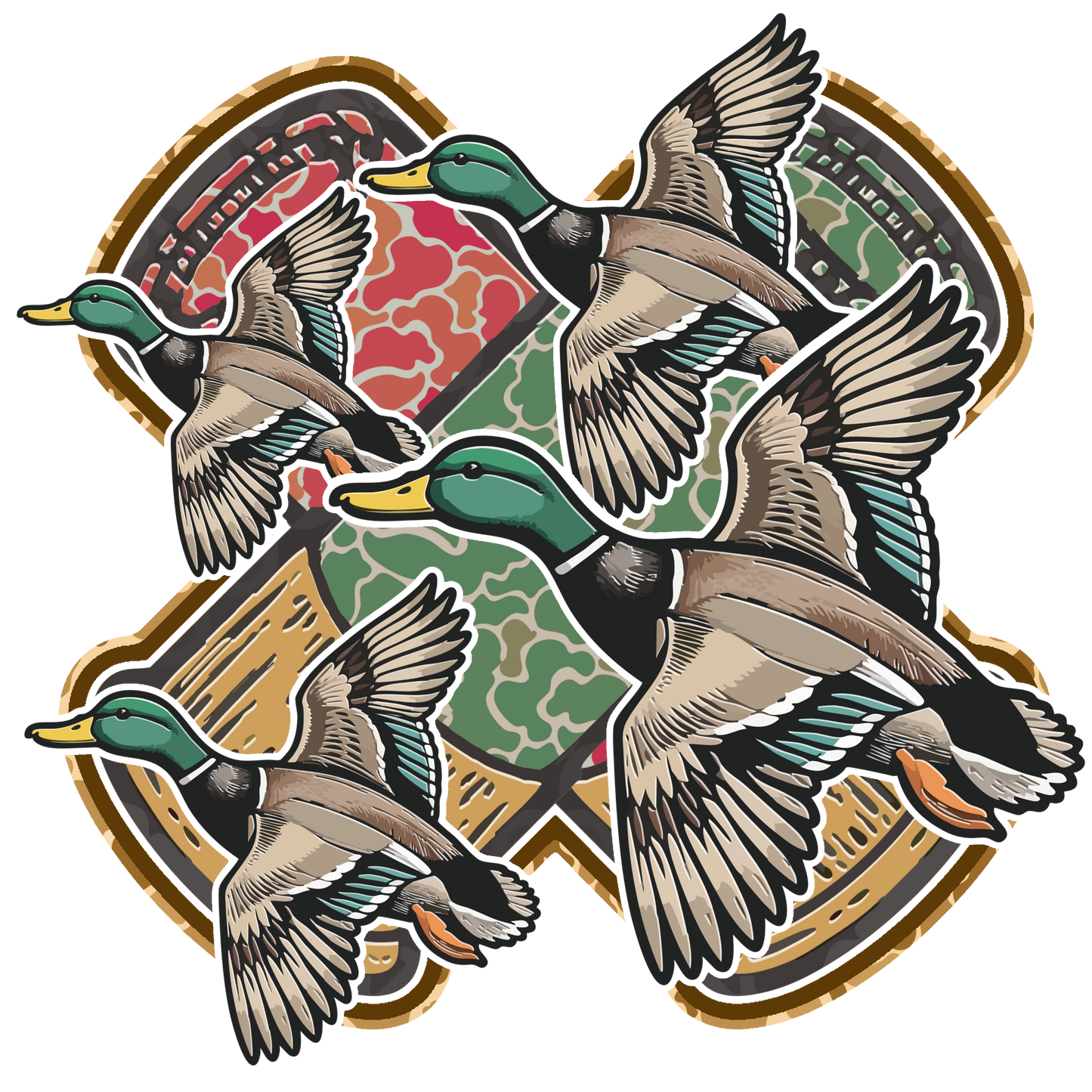 MERRY WITH CHRISTMAS DUCKS 3