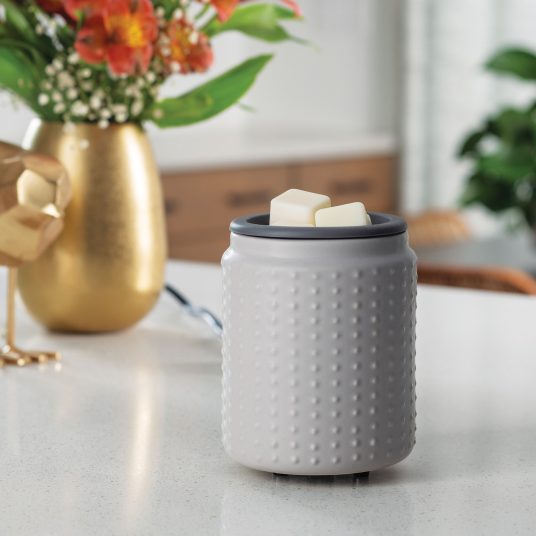 GRAY HOBNAIL FLIPDISH FRAGRANCE WARMER