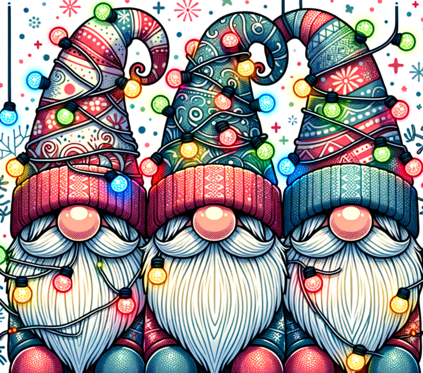 CHRISTMAS GNOMES WITH LIGHTS