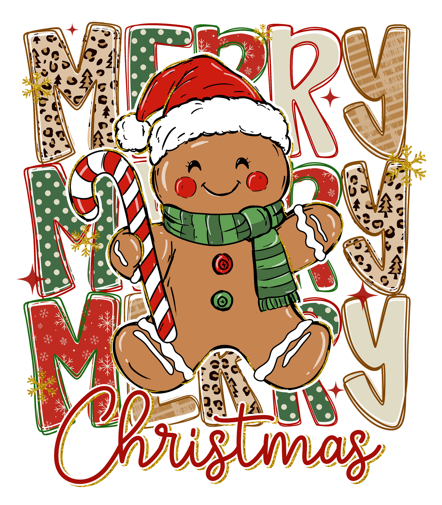 MERRY CHRISTMAS GINGERBREAD STYLE