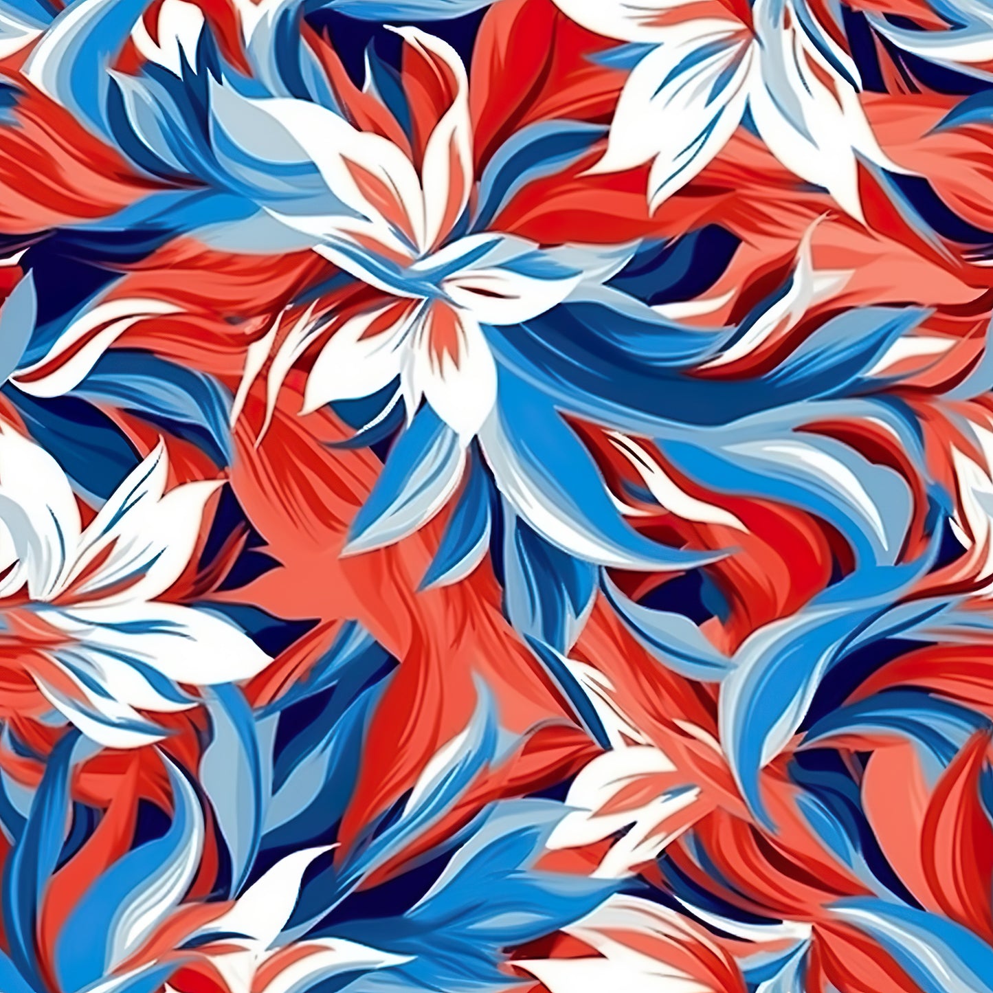 RED WHITE AND BLUE BLOSSOMS