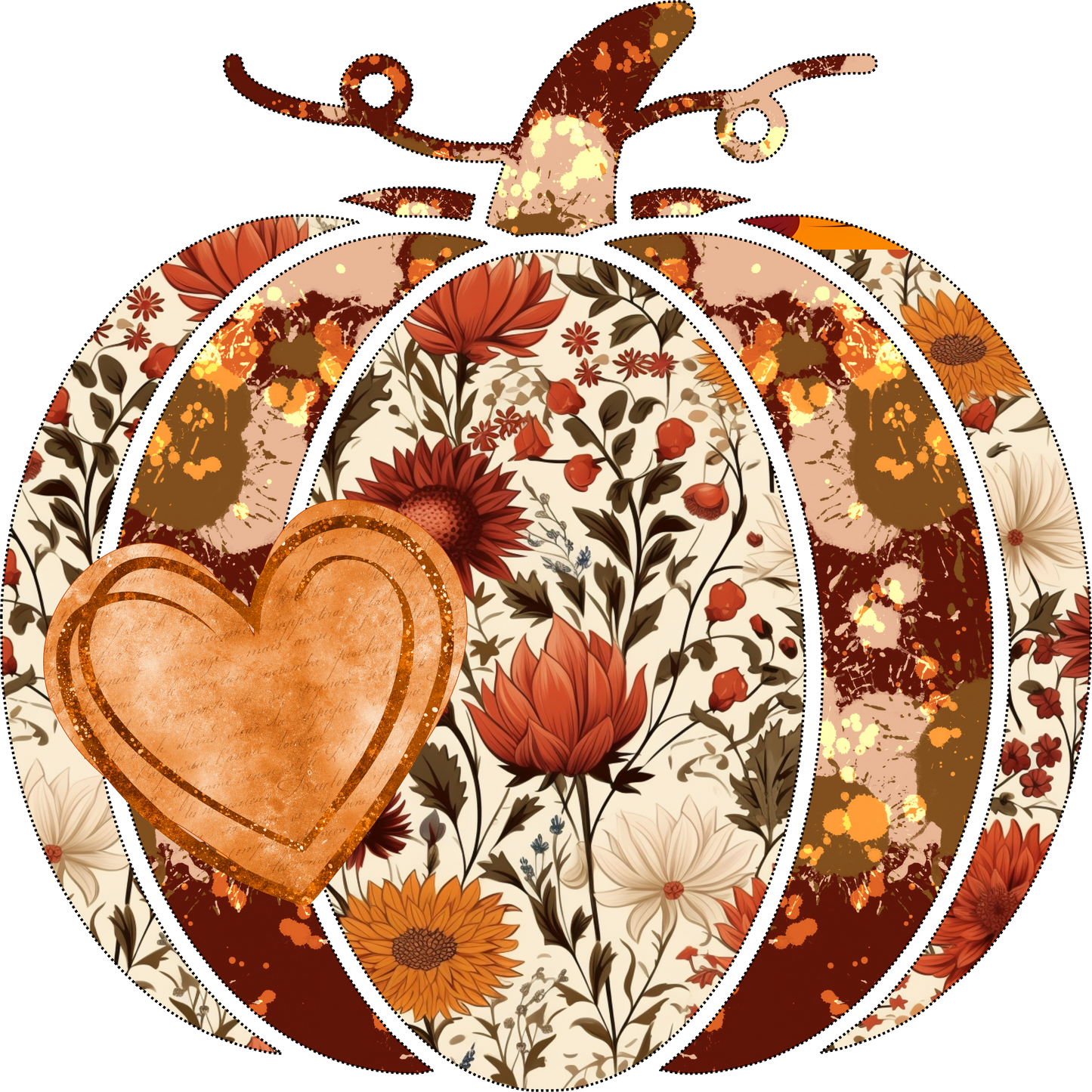 RUSTIC FLORAL PUMPKIN