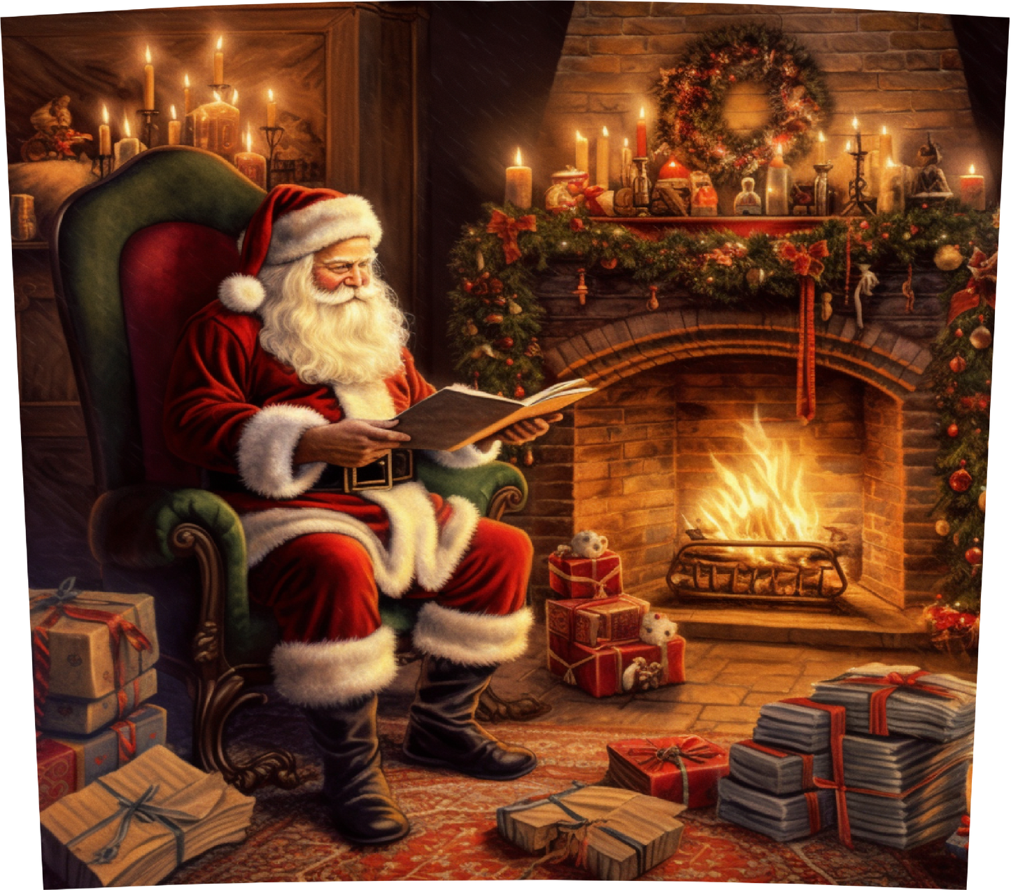 SANTA CLAUSE CHRISTMAS FIREPLACE