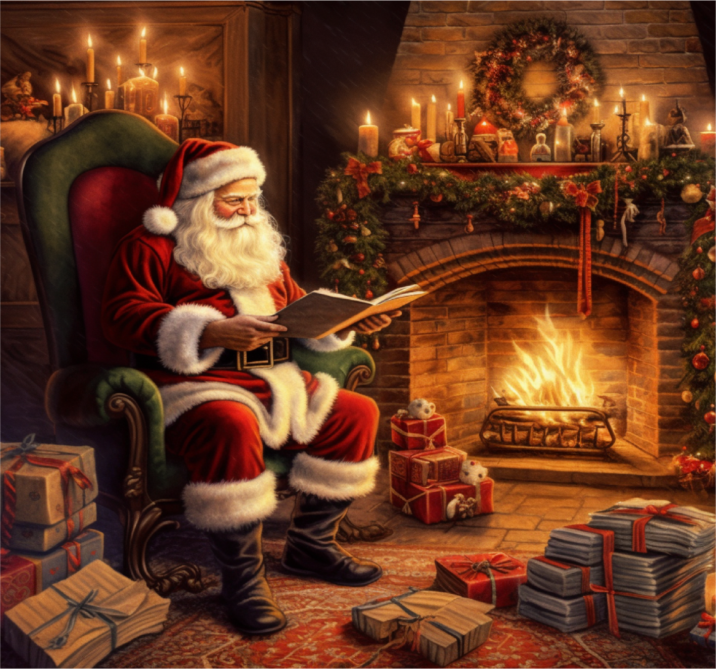 SANTA CLAUSE CHRISTMAS FIREPLACE