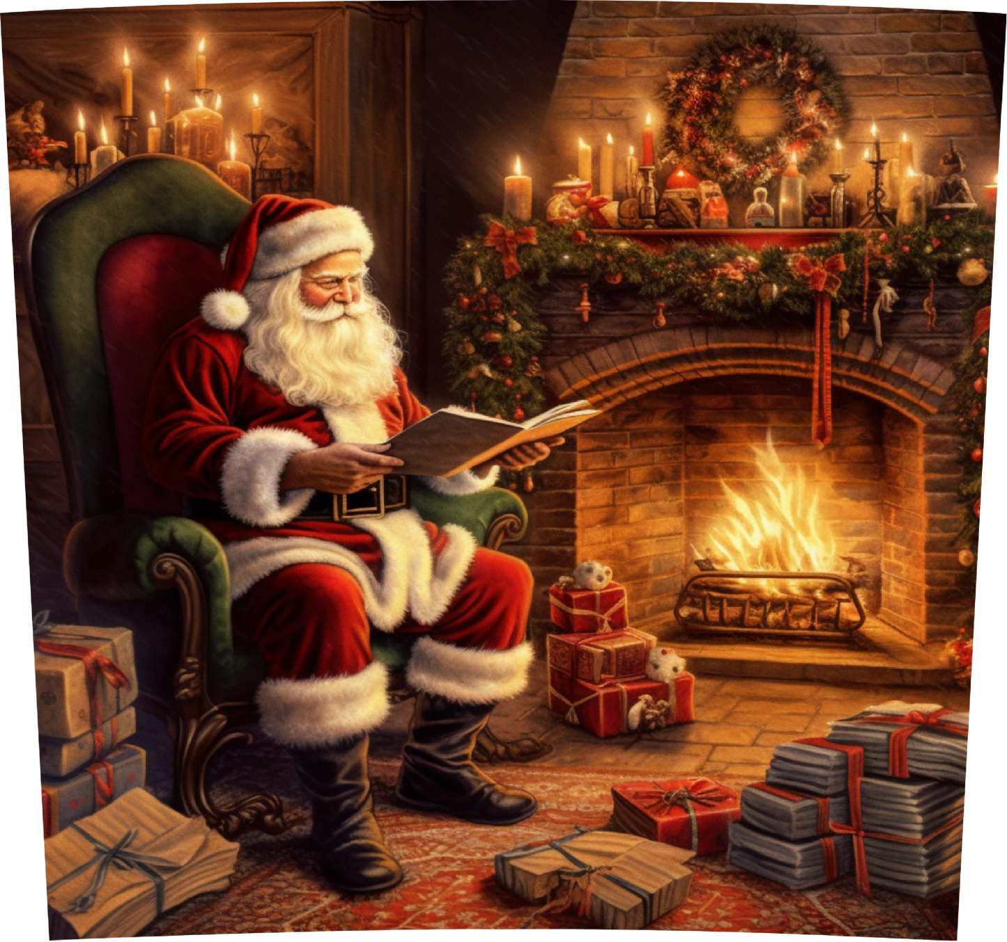 SANTA CLAUSE CHRISTMAS FIREPLACE