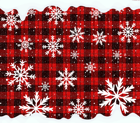 RED PLAID SNOWFLAKE