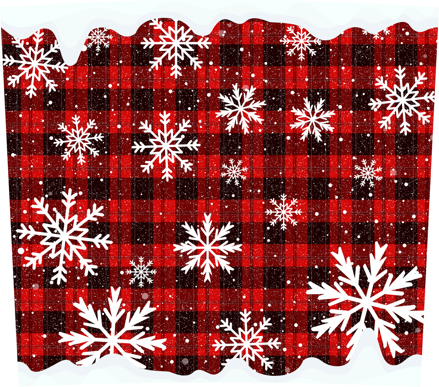 RED PLAID SNOWFLAKE