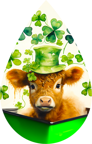 ST PATTY COW EARRING