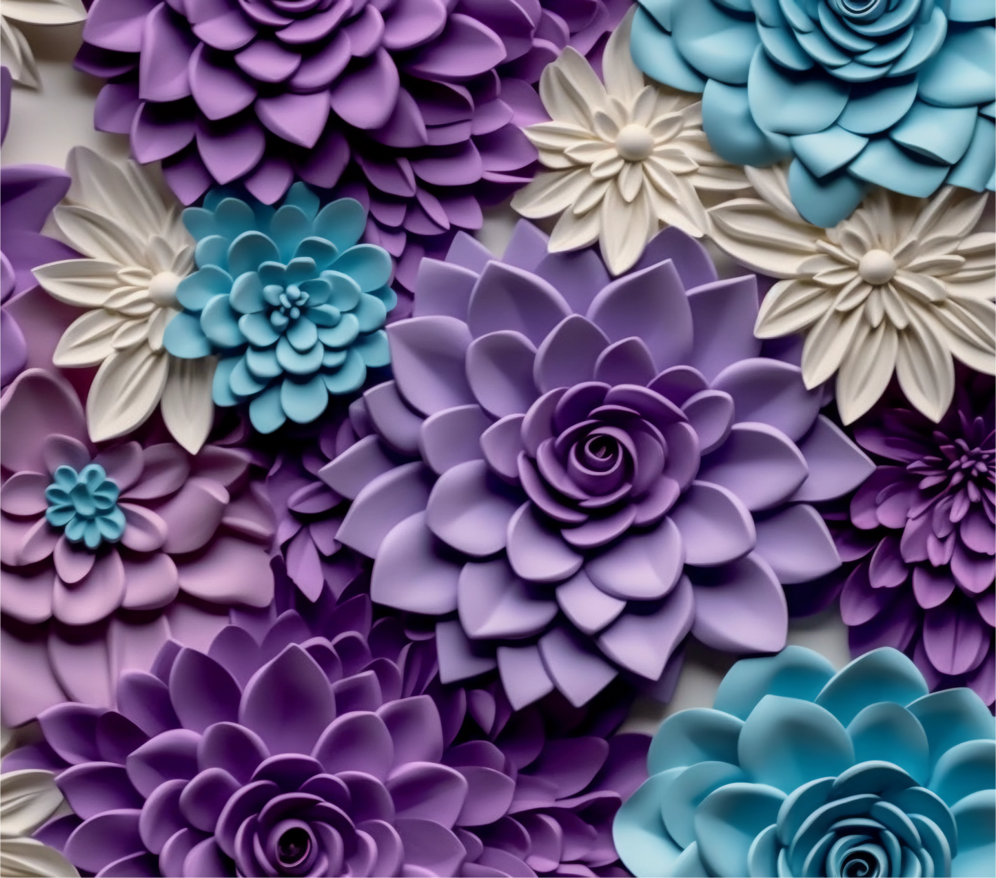 PURPLE AND BLUE FLORAL