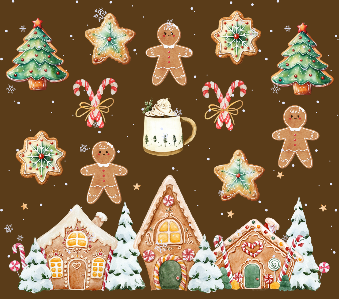 GINGERBREAD MEN WITH HOUSE