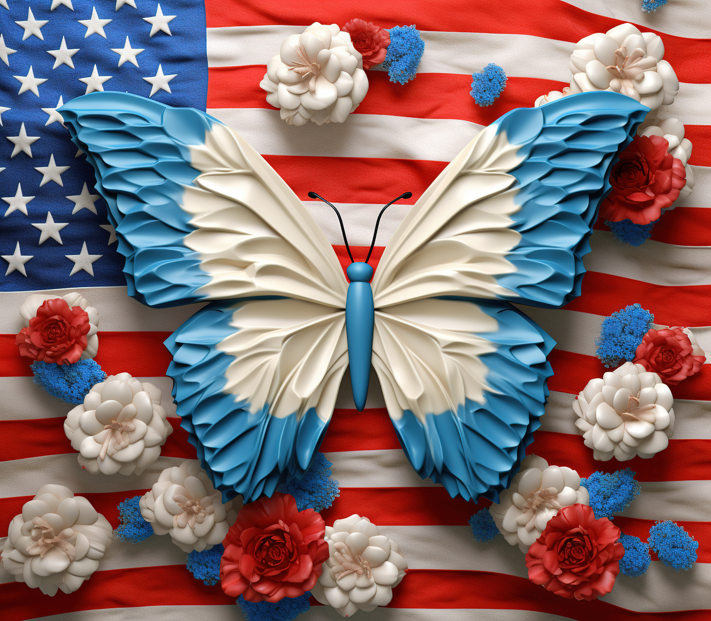 3D PATRIOTIC BUTTERFLY