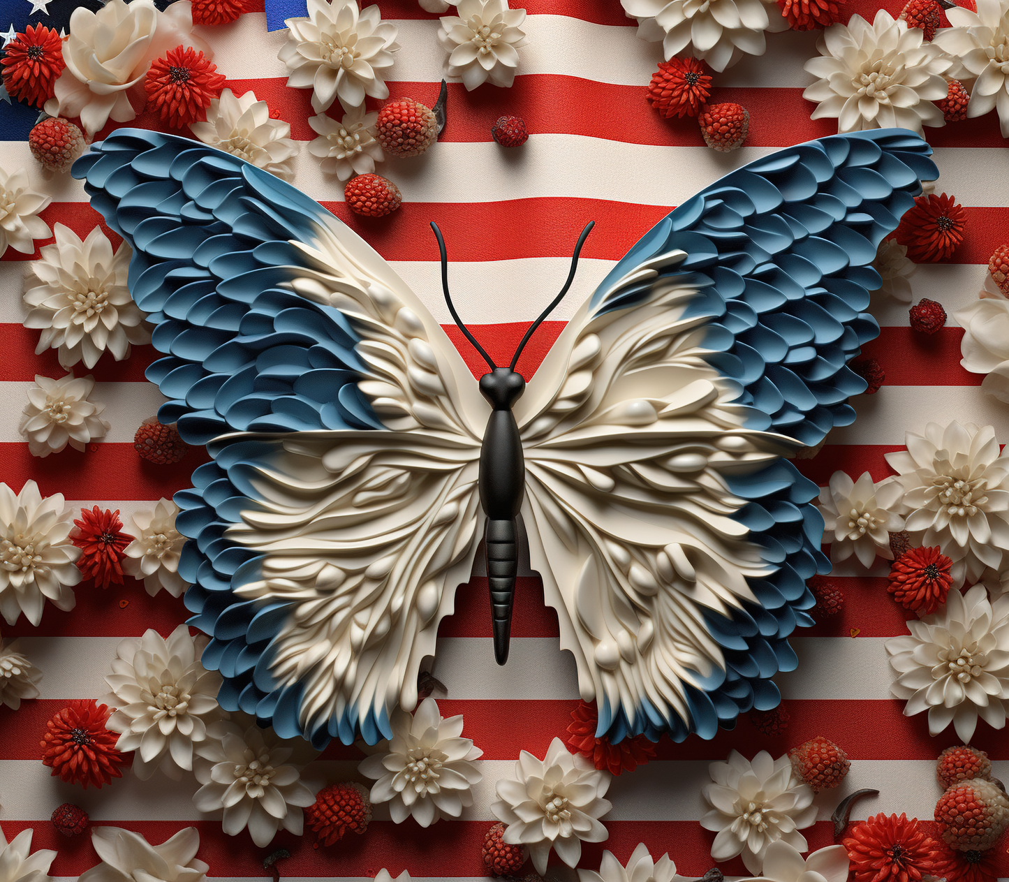 3D PATRIOTIC BUTTERFLY