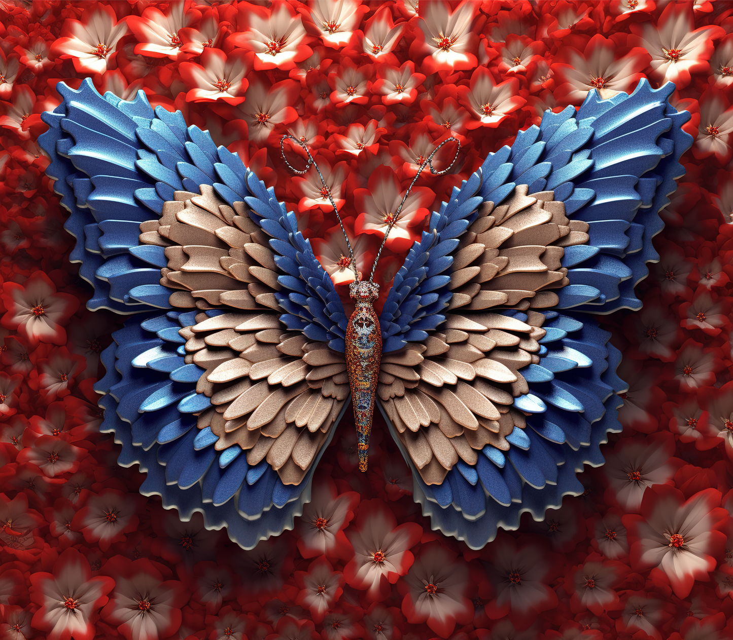 3D PATRIOTIC BUTTERFLY