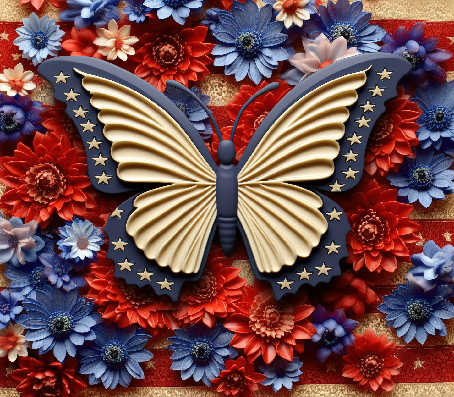 3D PATRIOTIC BUTTERFLY