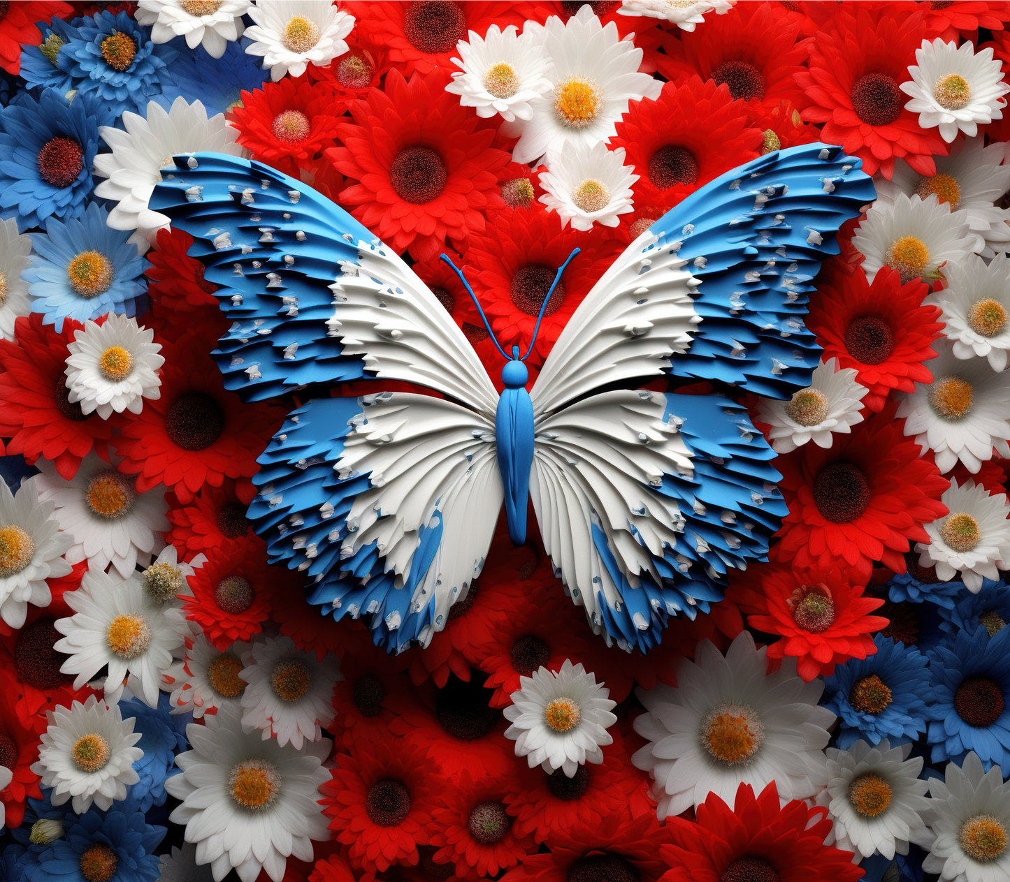 3D PATRIOTIC BUTTERFLY