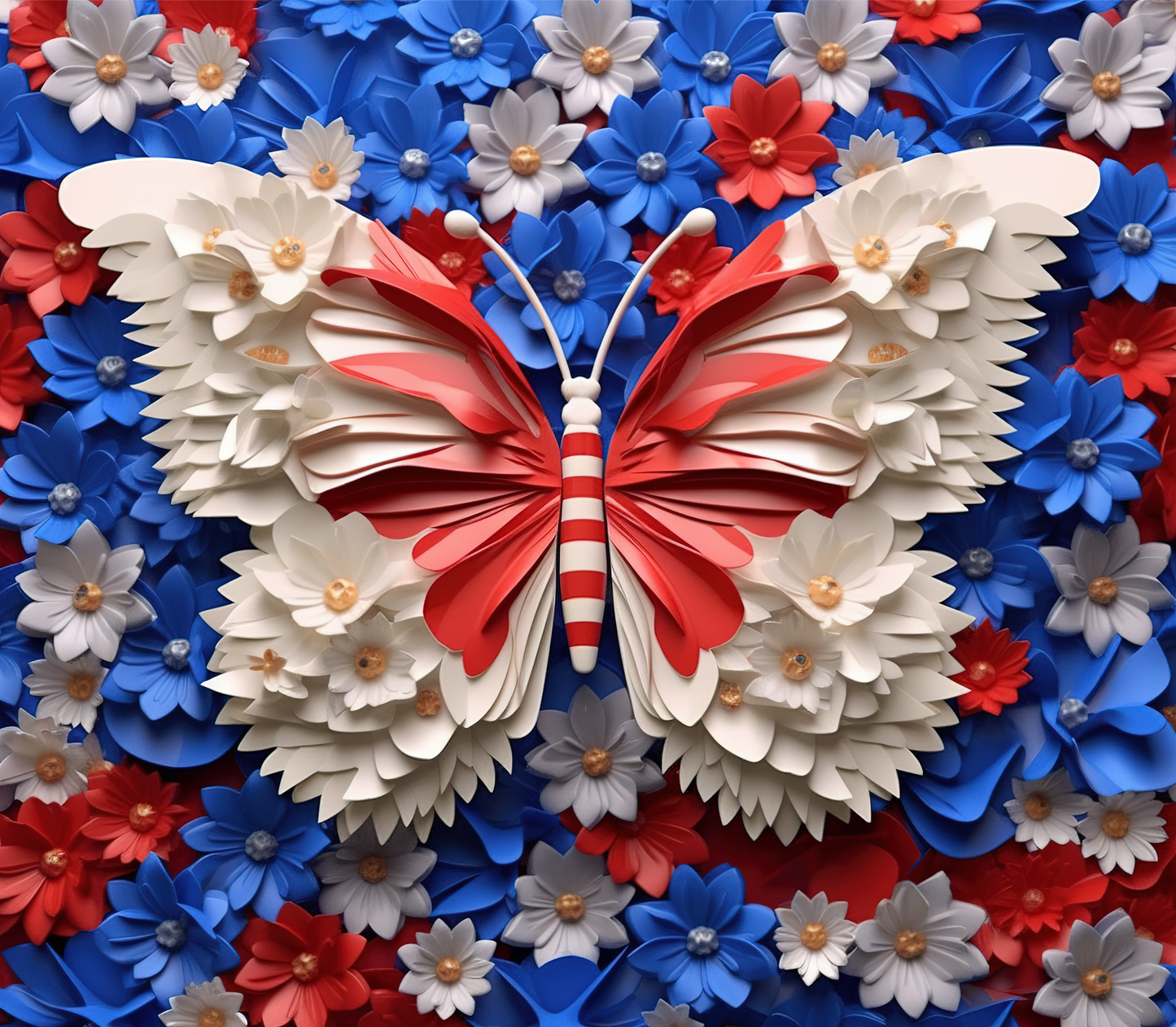 3D PATRIOTIC BUTTERFLY