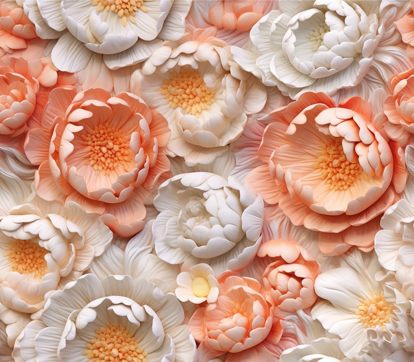 ORANGE AND WHITE FLORAL