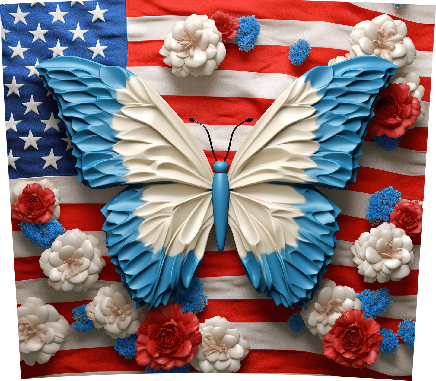 3D PATRIOTIC BUTTERFLY