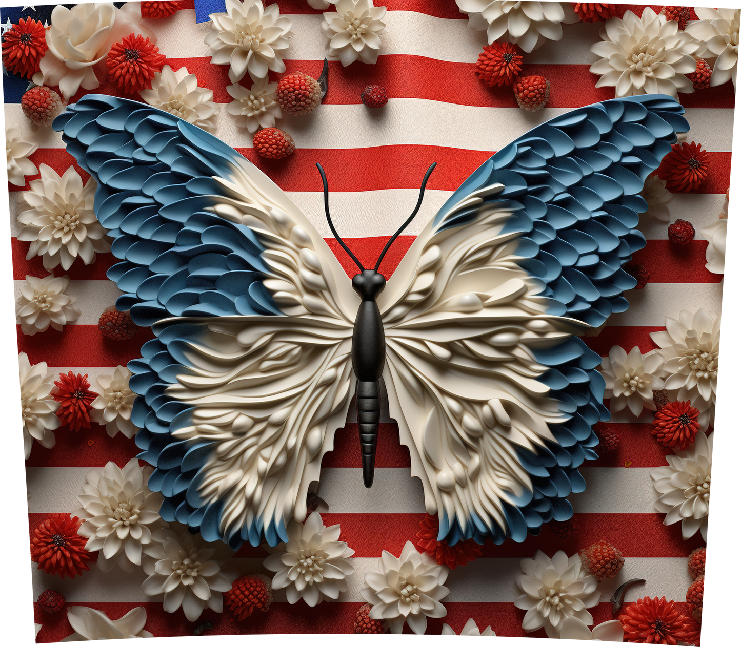 3D PATRIOTIC BUTTERFLY