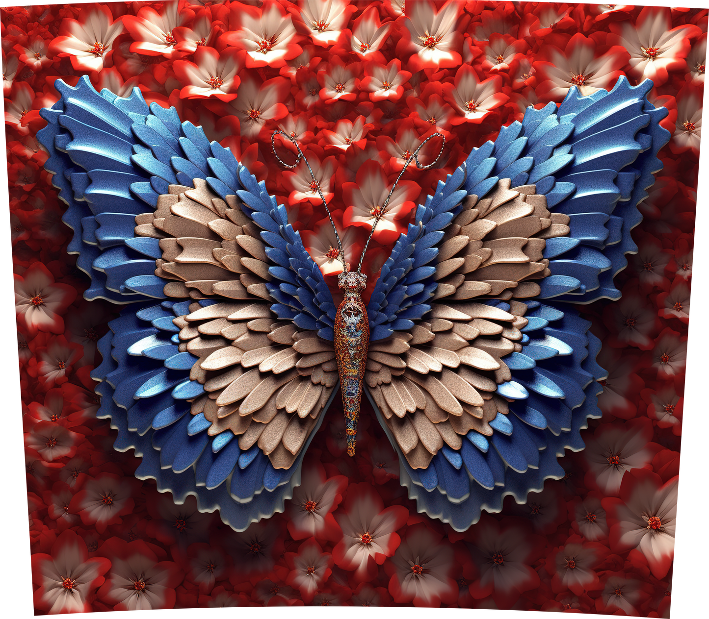 3D PATRIOTIC BUTTERFLY